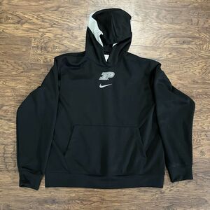 Purdue Boilermakers Nike Training Hoodie Mens M Black Football Sweatshirt